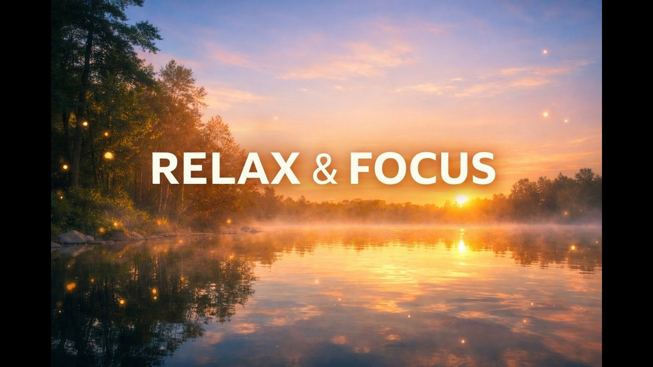 Calm Ambient Music for Relaxation & Focus Peaceful Lake Sunrise 2 Hours