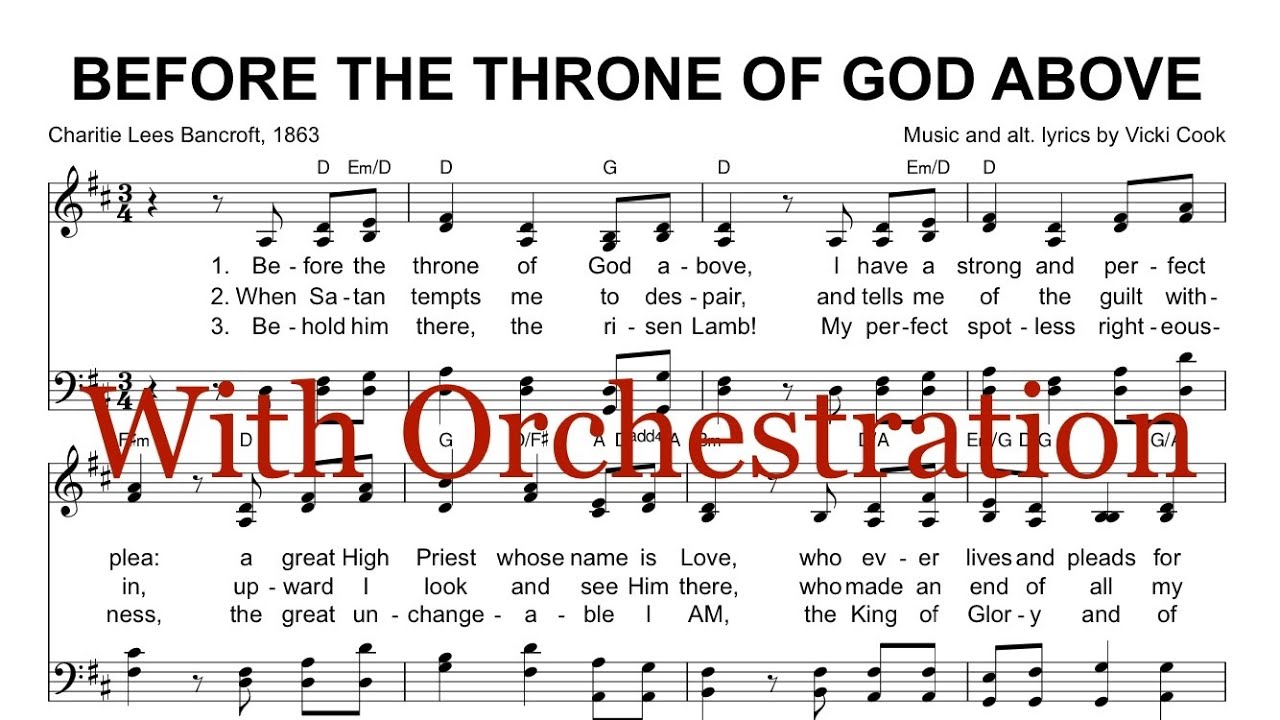 BEFORE THE THRONE OF GOD ABOVE - Orchestrated Accompaniment/Minus One