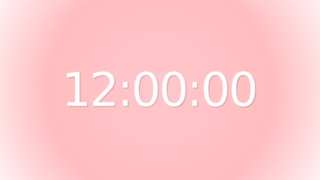 12H Soft Rose Dawn Whisper Timer | Gradient Countdown 🩷 #FFC0CB #FFB6C1 #FFF0F5