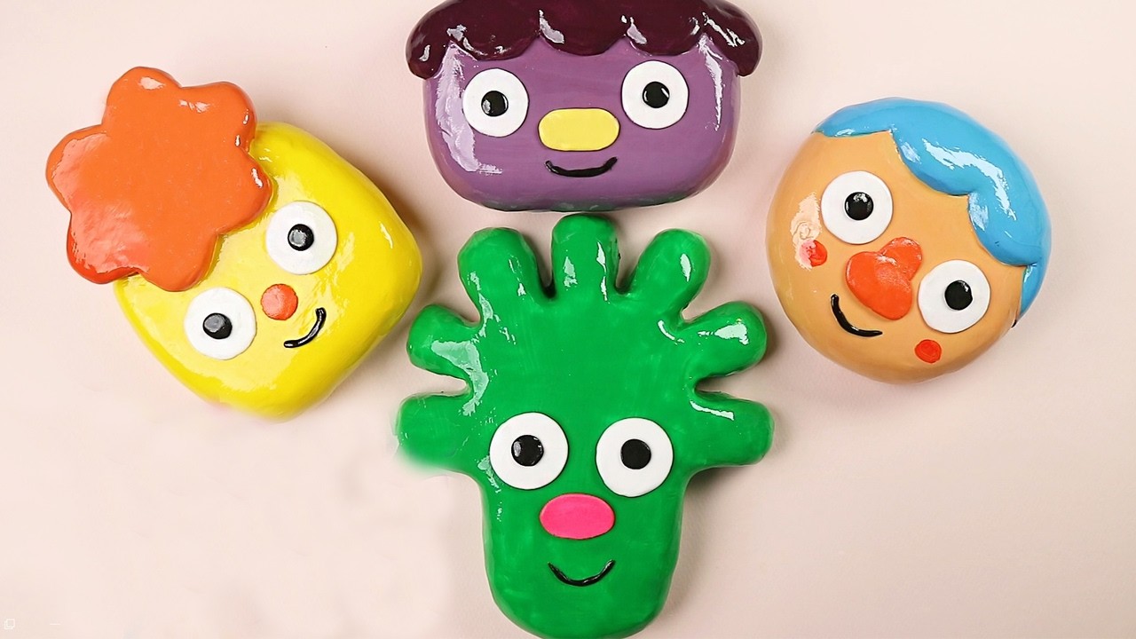 Noodle & Pals super simple songs clay cracking ASMR #25 - stress relief , satisfying video