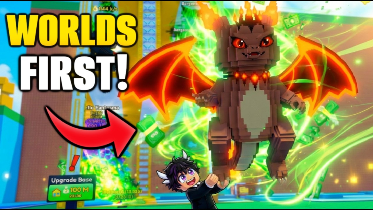 Trading Worlds First COLOSSAL Magmew in Escape Tsunami for Brainrots Roblox
