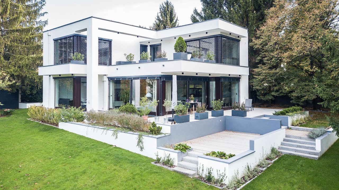 Exkluzív modern minimál panorámás luxus ház Budapesten