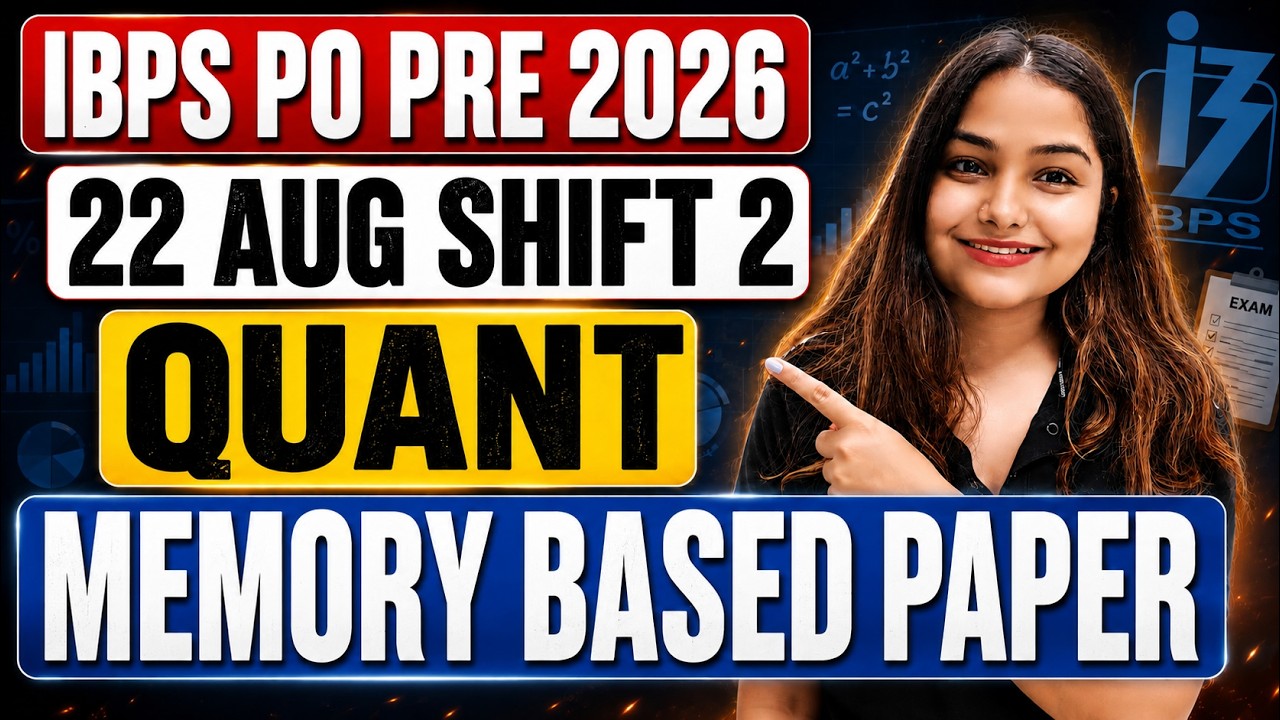 Part 2 IBPS PO Pre 2026 Quant Memory Based Paper & Good Attempts | Minakshi Maam | Shift-2