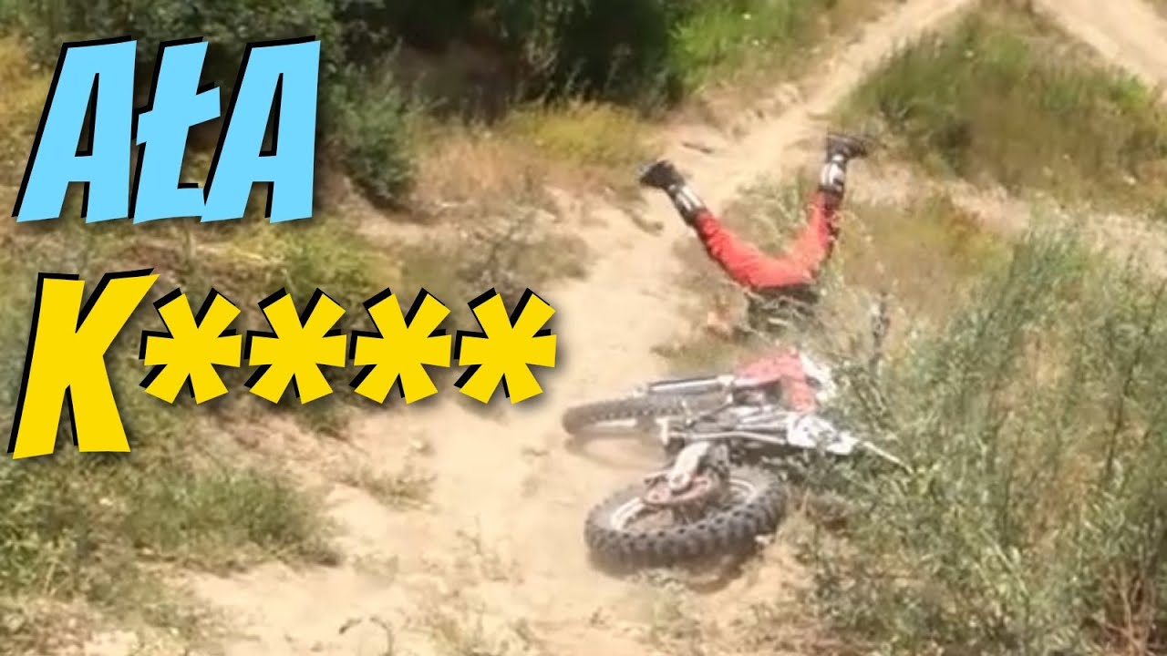 Przeleciał przez kierownice z ogromnej góry ! POLICJA / Młody też ładnie wyglebił / Enduro Opa