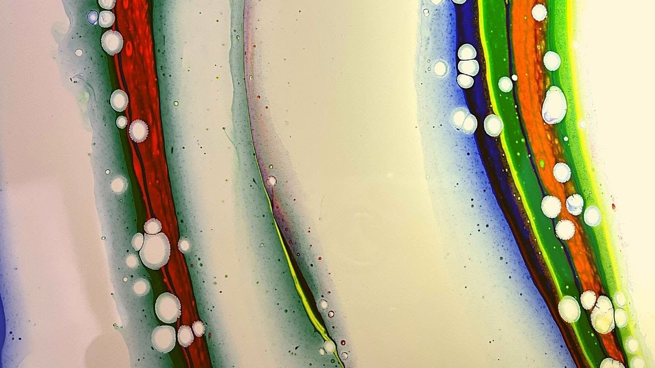 Acrylic Pouring Cells ~ Acrylic Painting ~ Asmr Fluid Art