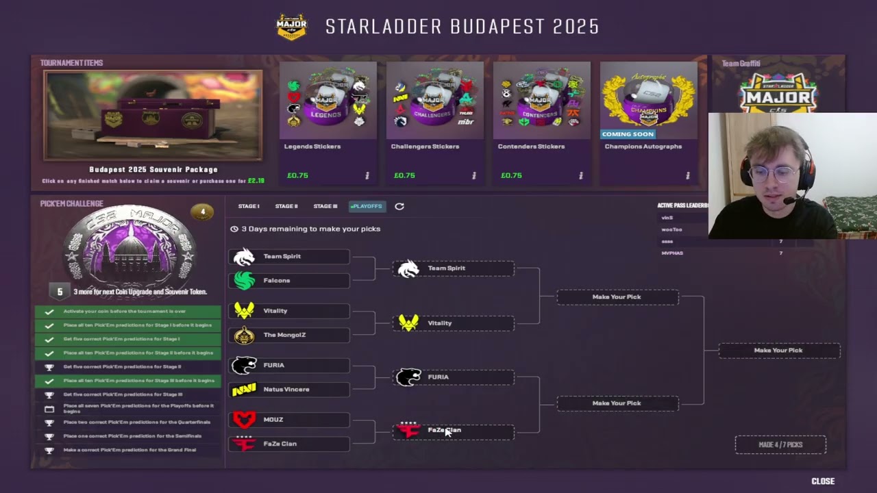 StarLadder Budapest Major 2025 - Playoffs PICKEM
