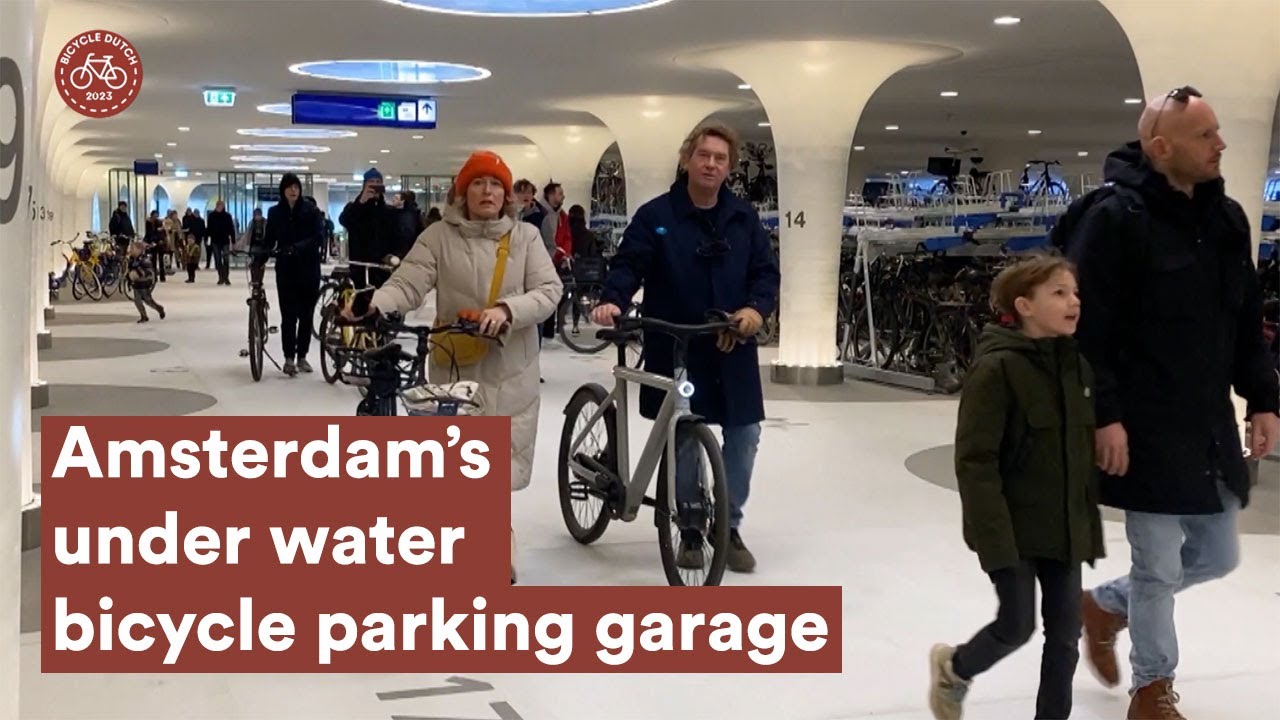 Amsterdam's under water bicycle parking garage