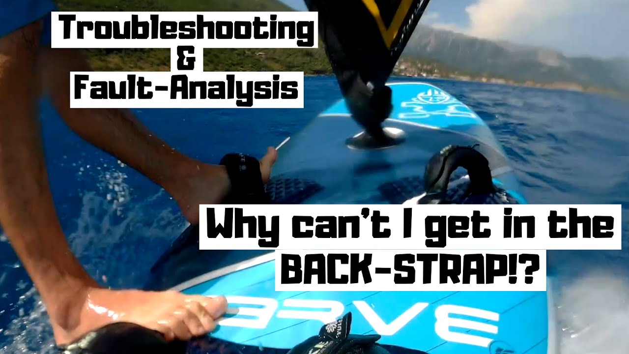 How to get in the BACK-foot strap windsurfing! #insta360
