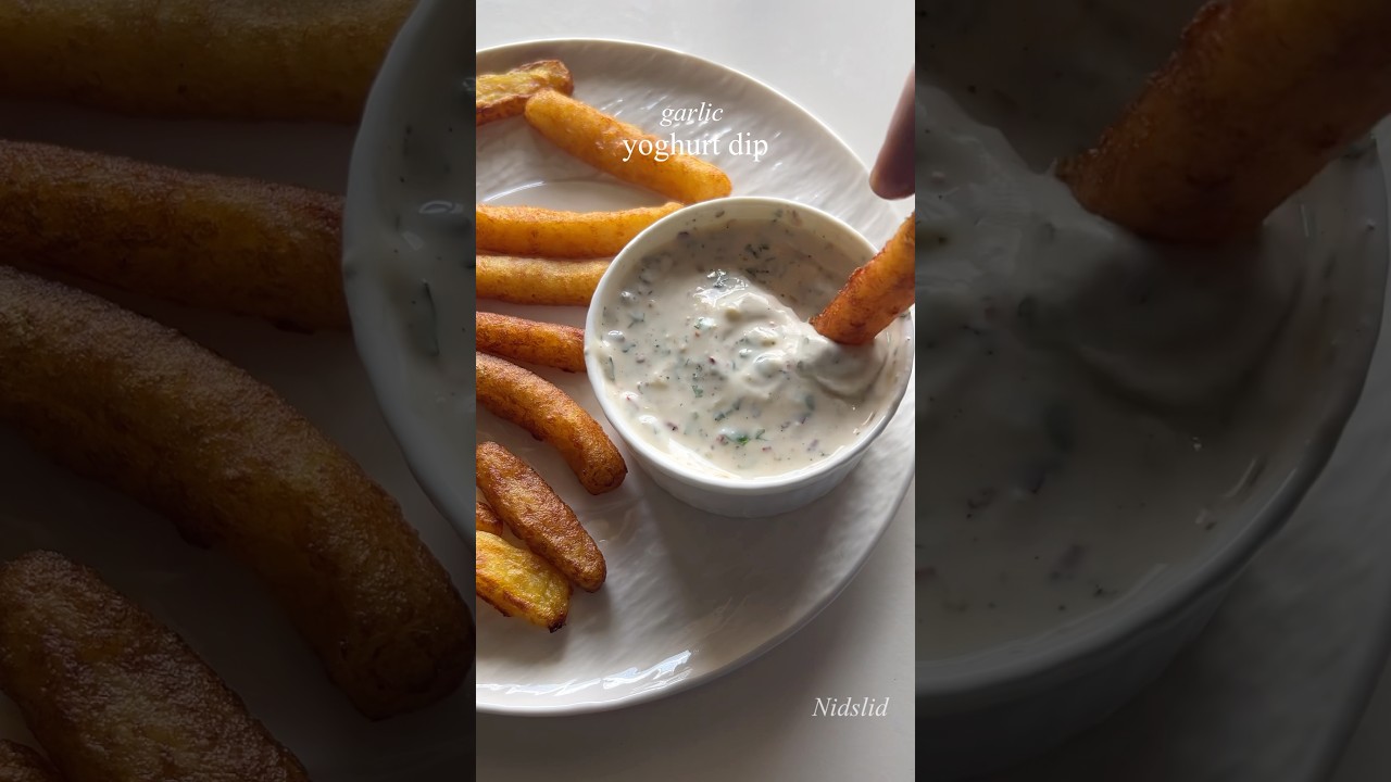 Garlic Yoghurt Dip #healthy #easyrecipe #food #viralshorts #trending #dip #potato #creamy #easy