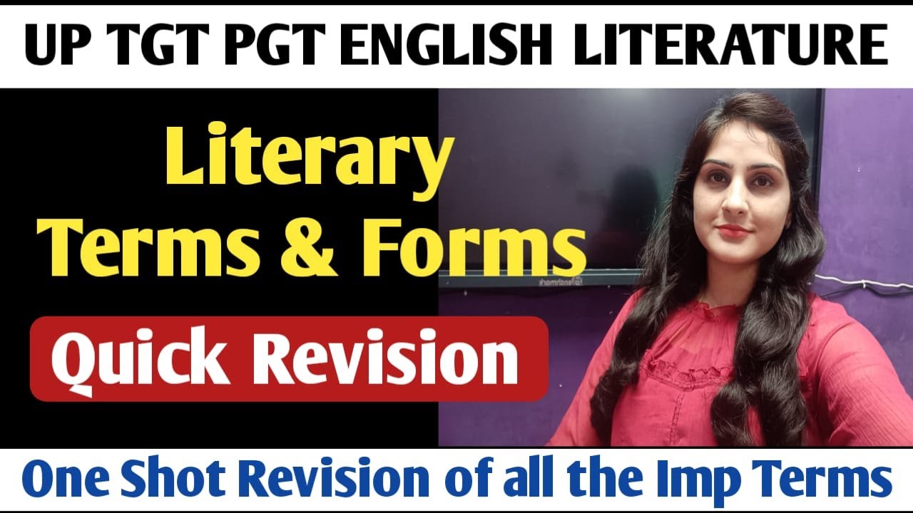 Literary Terms & Forms - Quick Revision || UP TGT PGT || English Literature