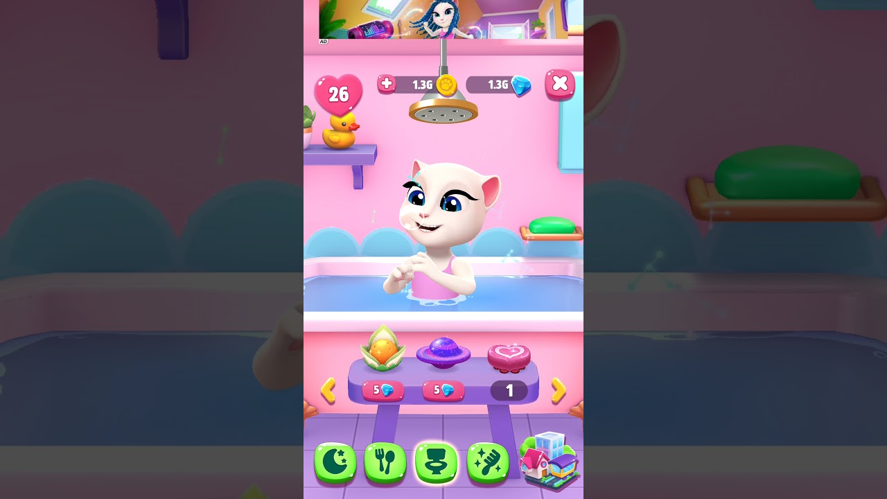 🛁Bathing time! [My Talking Angela 2] gameplay