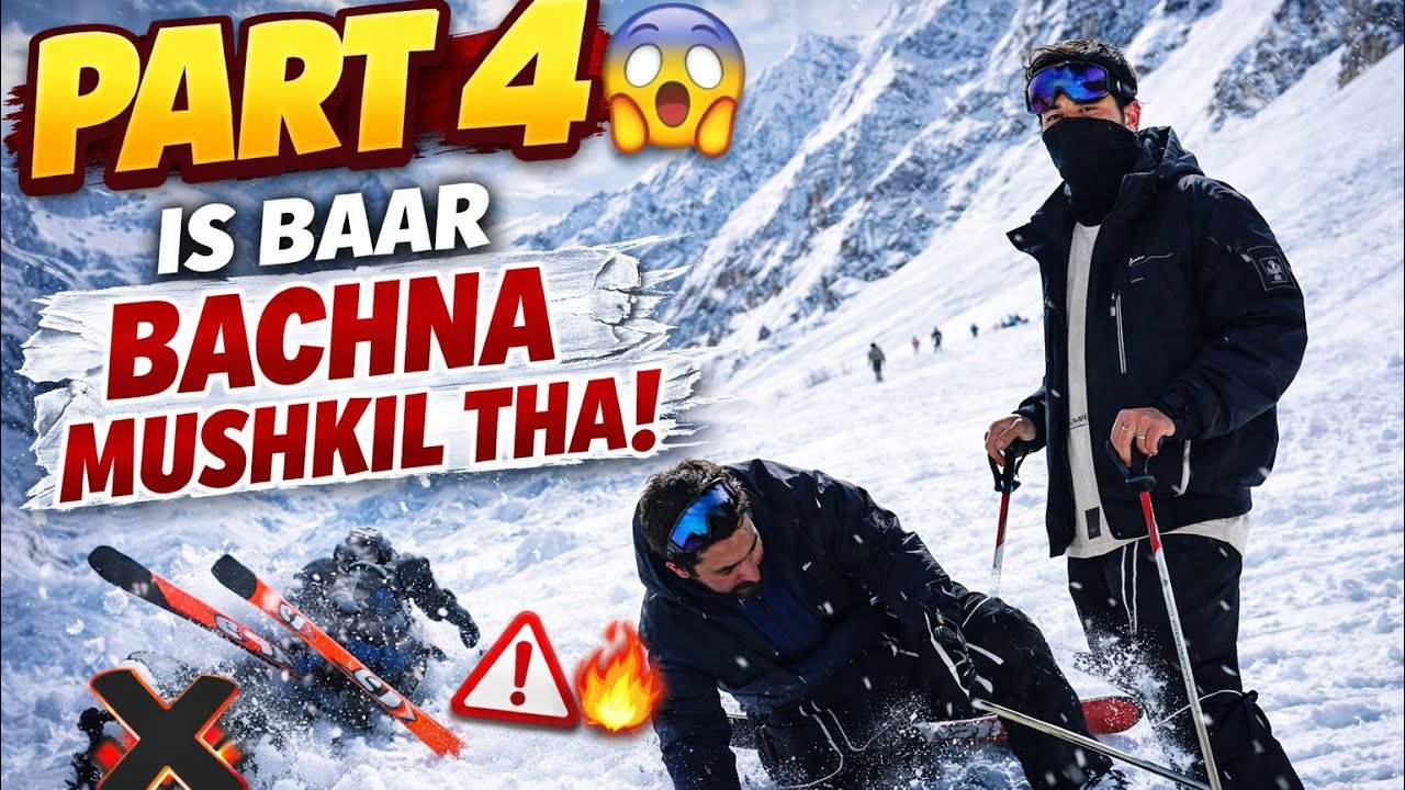 Snow Skiing Part 4 😱 | Aaj Sab Galat Ho Gaya… ❄️⛷️ | Kargil Ladakh