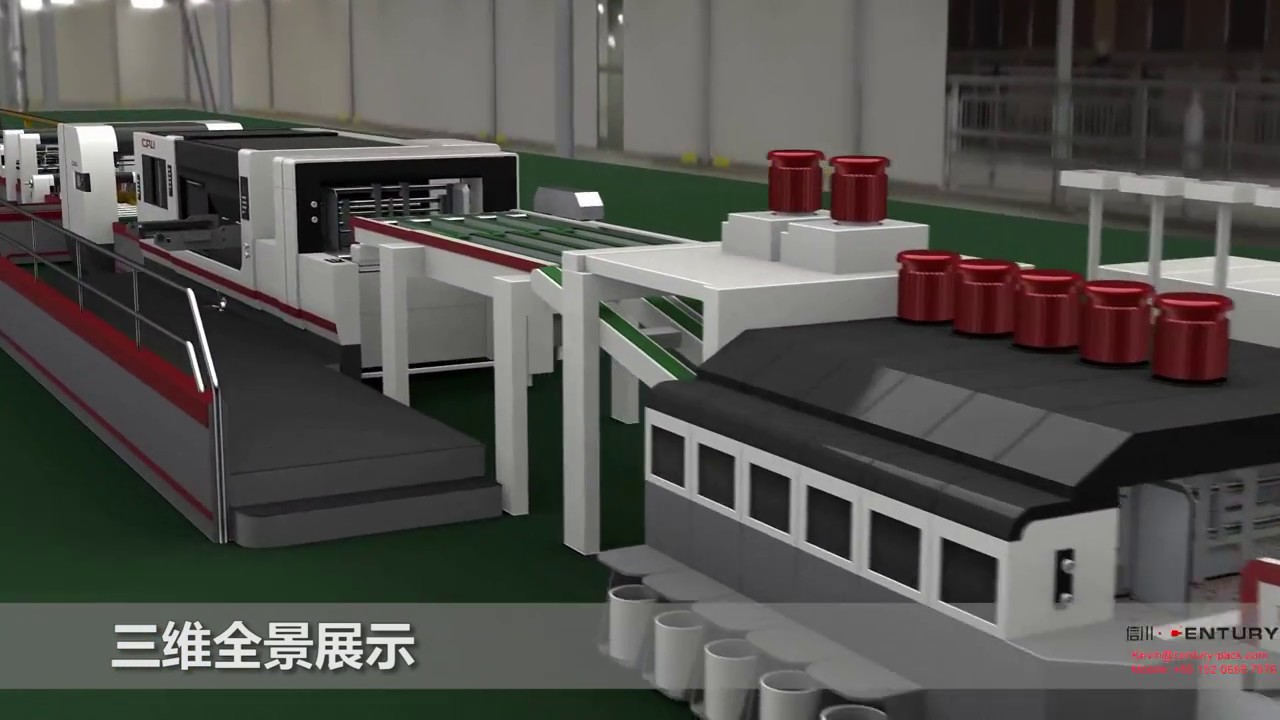 Automatic converting production line for corrugated packaging