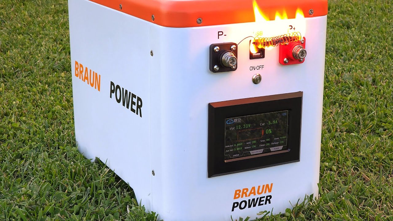 Braun Power DIY LiFePO4 Battery Case with LF280K Cells and JK-BMS