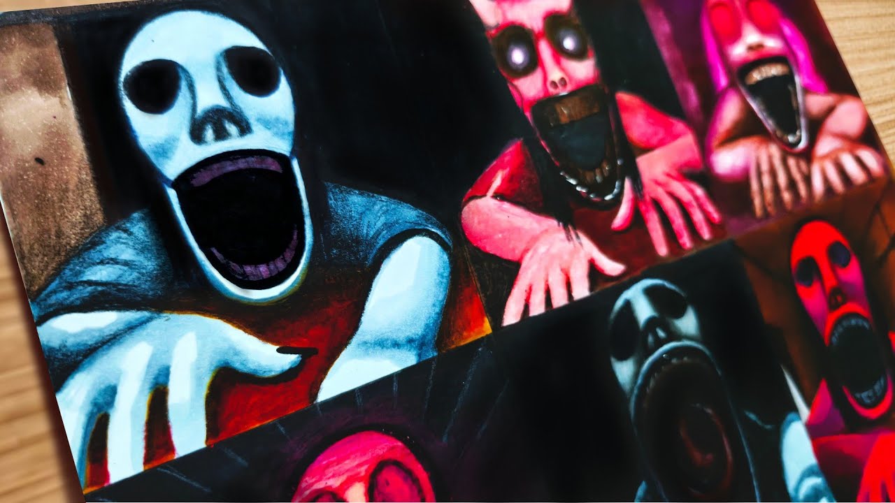Drawing Roblox PETAPETA School of Nightmare with Various Levels and Versions