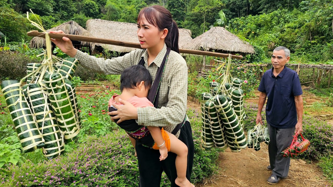 Process of making banh tet, Delicious, traditional food of the mountain people | Building life