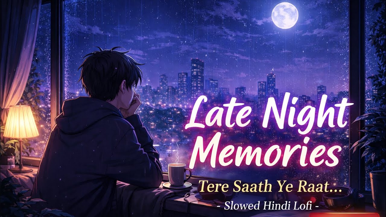 Tere Saath Ye Raat ❤️ | Slowed + Reverb Hindi Lofi | Late Night Vibes