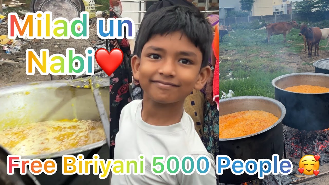 Milad un Nabi 2025 | 5000 People Served Free Biryani ! | ❤️🥰 #akrvlogs #miladunnabi #islam #nabi 