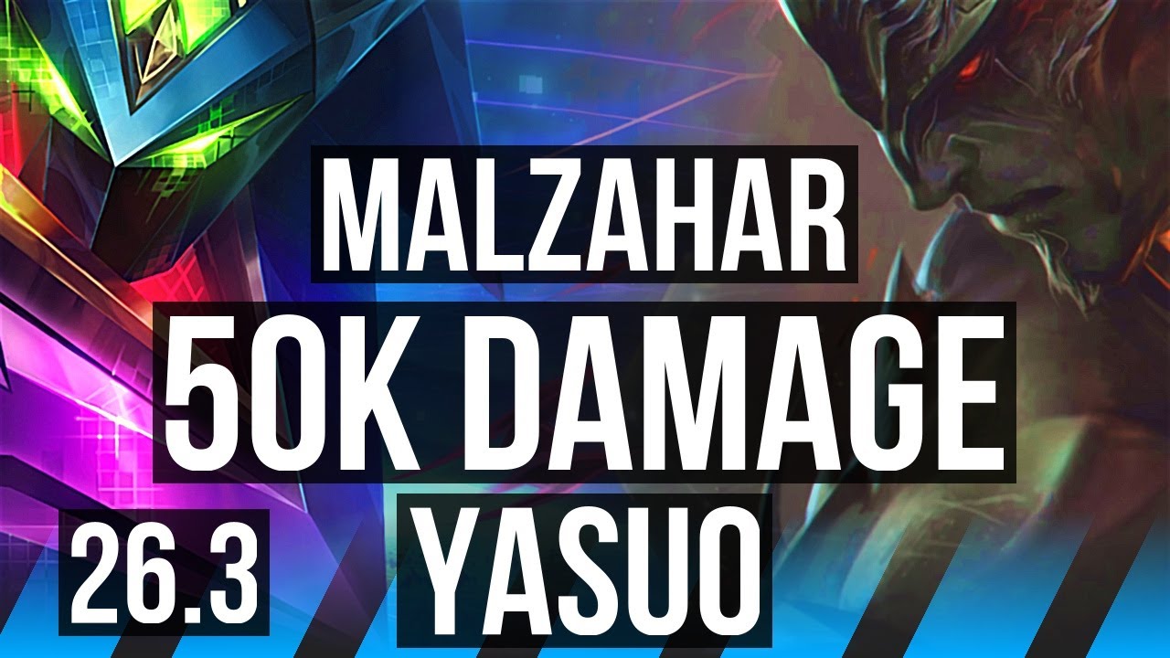 MALZAHAR vs YASUO (MID) | 50K damage | EUW Master | 26.3