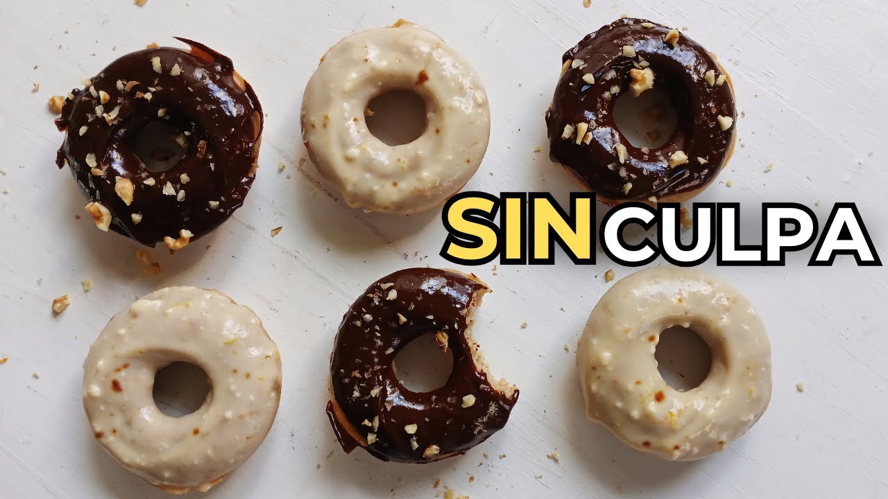 🍩 ¿DONAS SALUDABLES? Sí, EXISTEN y son riquísimas! (SIN HARINA de trigo, versión SIN AZÚCAR)