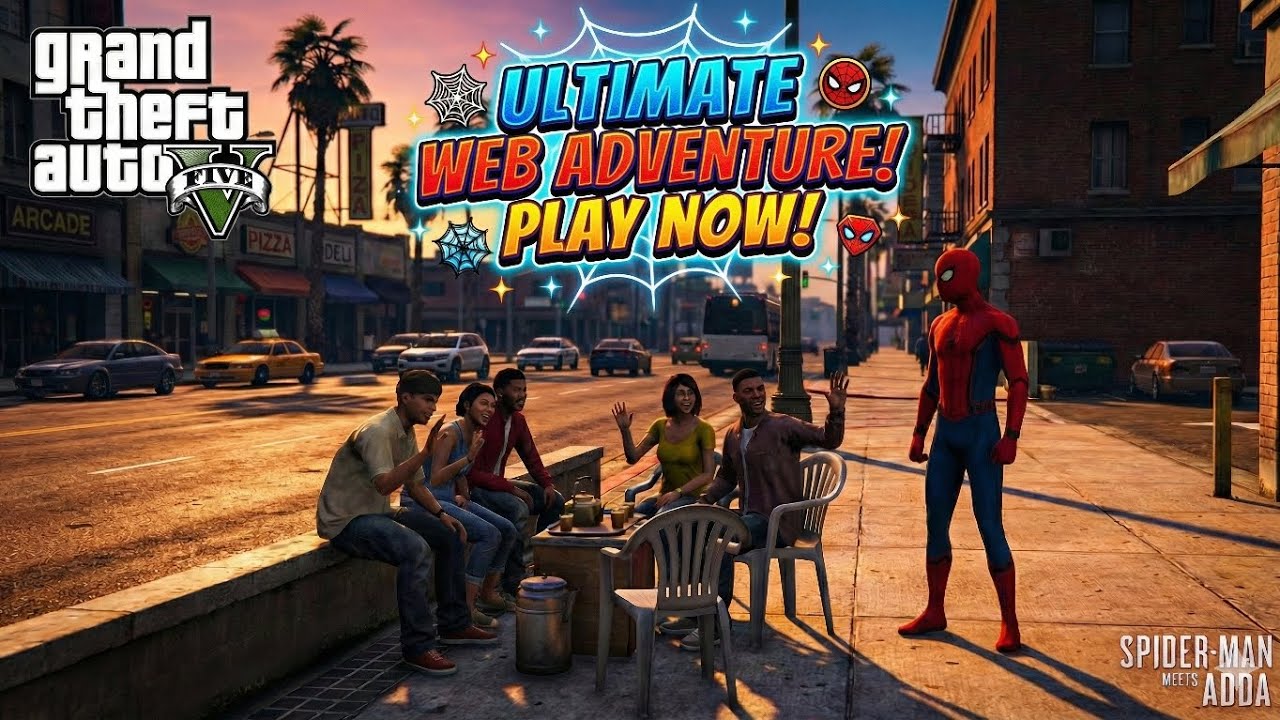 Spider attack on City on gta 5