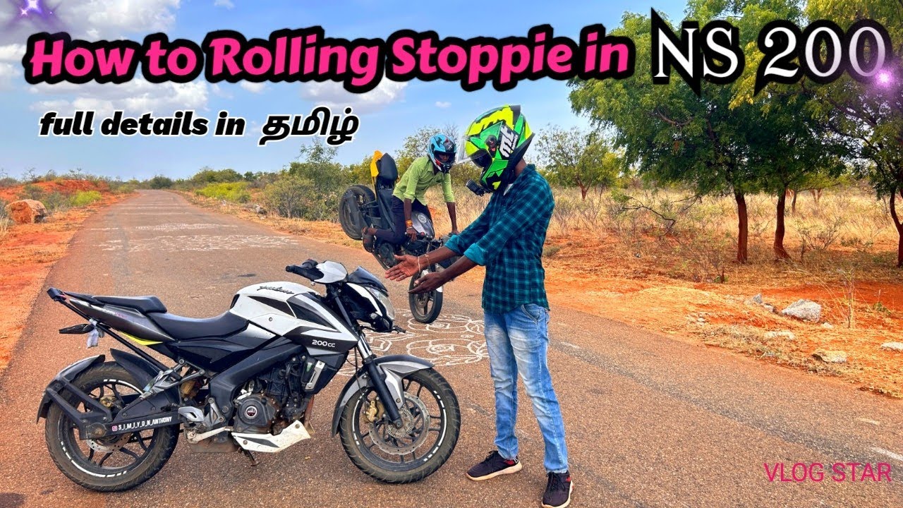 How to Rolling Stoppie in NS 200 tamil 