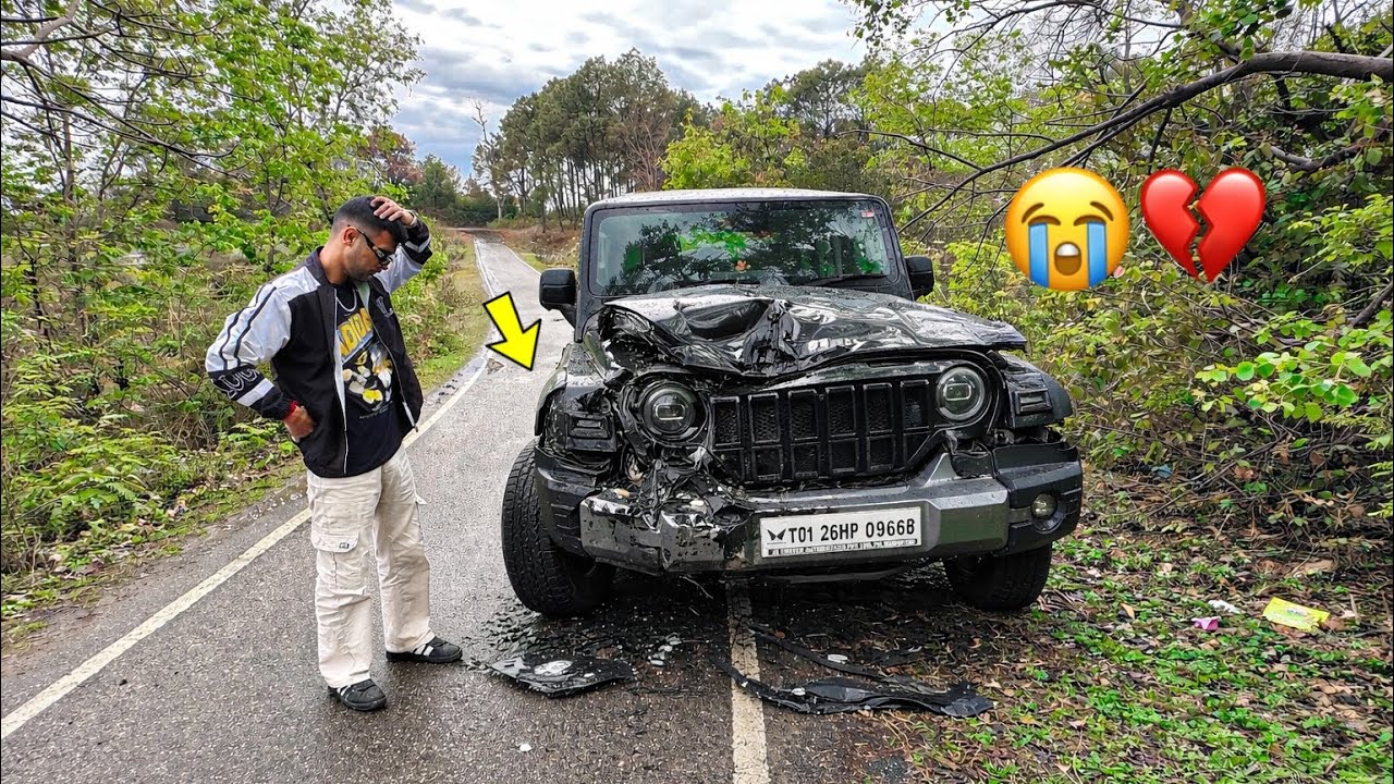 Our new car THAR ROXX met with an accident 💔😭