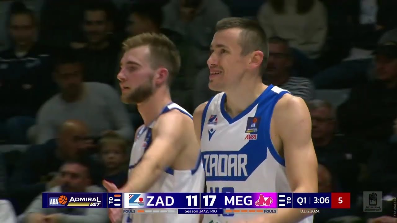 AdmiralBet ABA League 2024/25, Round 10 match: Zadar - Mega MIS (2.12.2024)