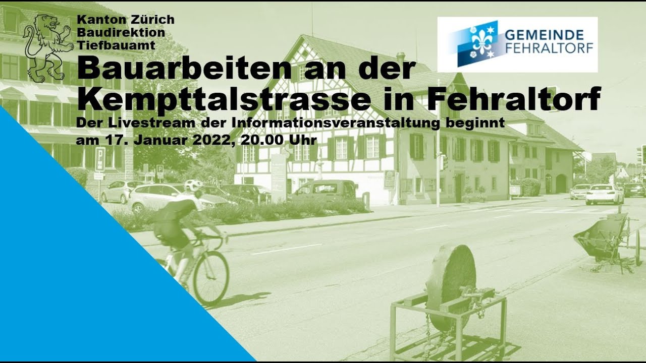 Infoveranstaltung zu den Bauarbeiten an der Kempttalstrasse in Fehraltorf
