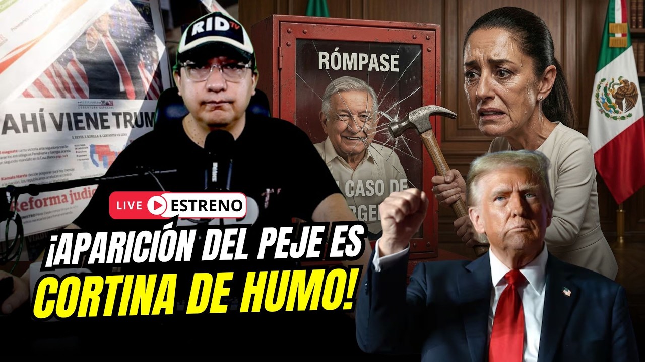 &iexcl;AMLO reaparece! Una vez m&aacute;s la CORTINA de HUMO para SALVAR a CLAUDIA por la PALIZA de TRUMP
