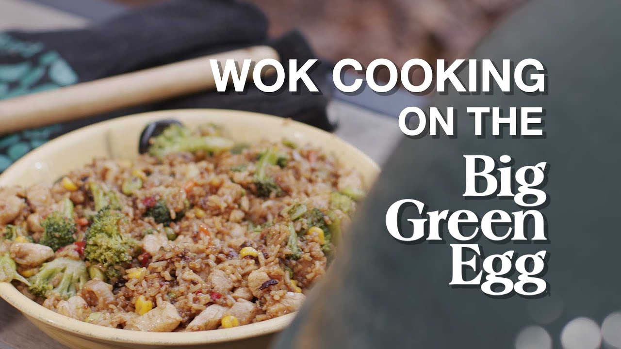 How to use a wok on the Big Green Egg.