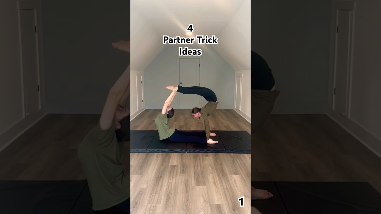 Grab a friend and try these 4 partner tricks #shorts #partnertricks #acro #choreography
