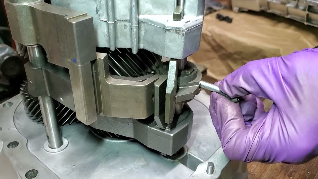 T56 The complete detailed shift lever and case re-assembly