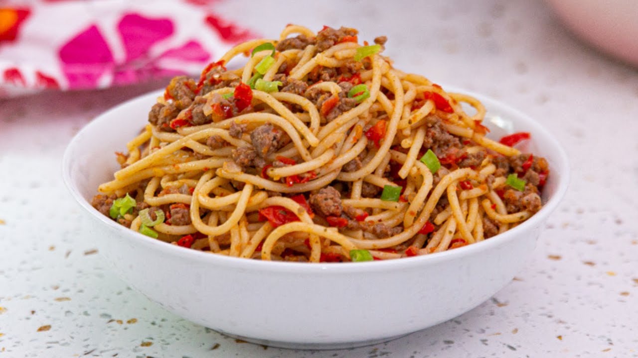 Спагетти с рубленым мясом | Макароны с рубленым мясом | Спагетти с рубленым мясом | Кухонная муза