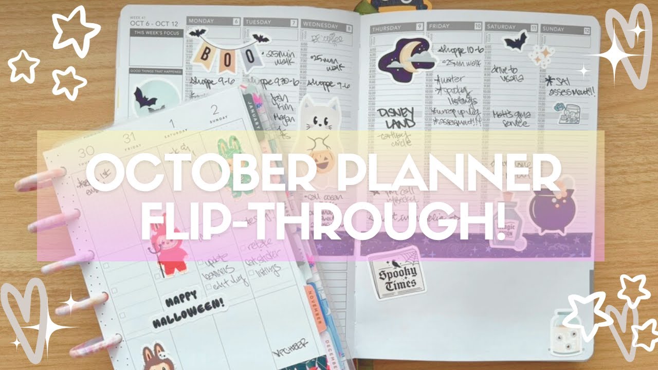 October Flip-Through in My Passion Planner and Mini Happy Planner! 📚 | How I Used my Planners