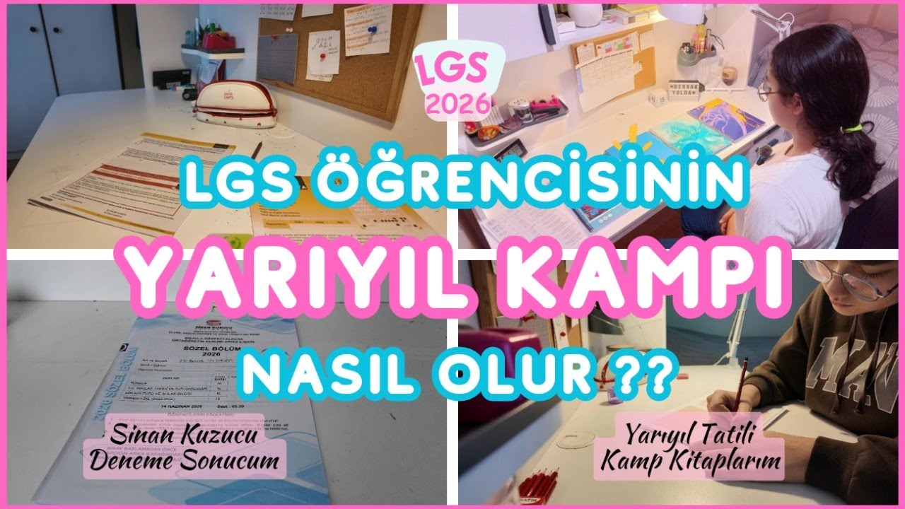  💯📚Sinan Kuzucu Deneme Sınavı Sonucum / Yarıyıl Tatili LGS Kampı-1/ LGS 2026 Ders Çalışma Günlüğüm 