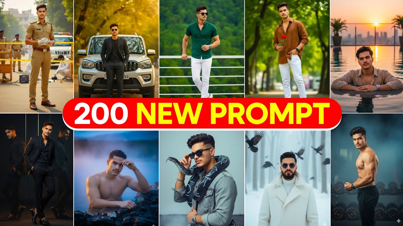 TOP 200 NEW GOOGLE GEMINI PROMPT FOR BOYS | TRENDING GEMINI AI PHOTO EDITING | AI PHOTO KAISE BANAYE