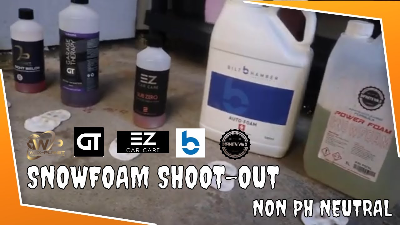BILT HAMBER v INFINITY WAX v EZ CAR CARE v WAX PLANET Snowfoam Comparison