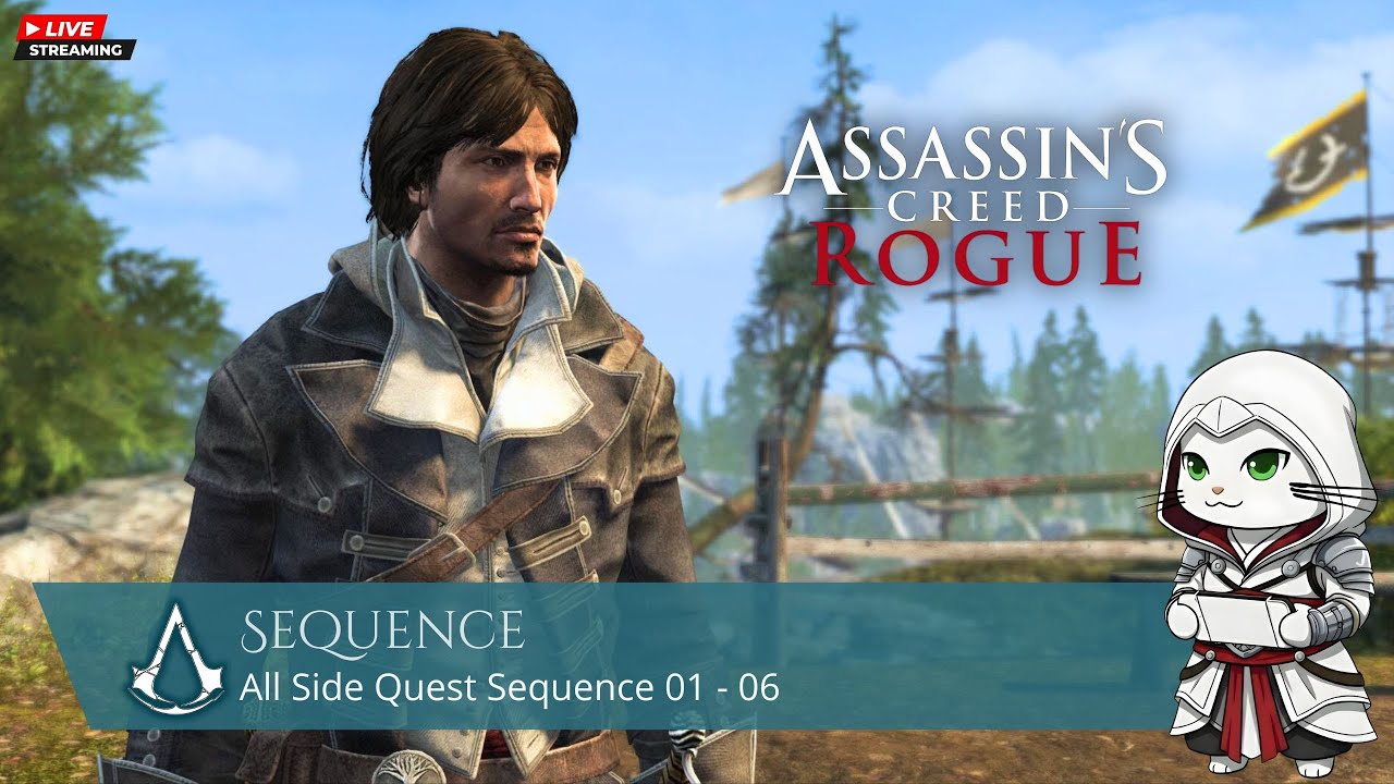 ALL SIDE QUEST SEQUENCE 01 - 06 - ROAD TO 100% ACHIEVEMENT [ ASSASSIN'S CREED ROGUE ]