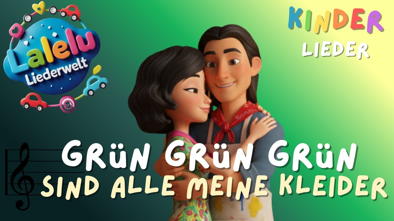 Grün, grün, grün sind alle meine Kleider – Farben lernen & Mitsingen | Lalelu Liederwelt 🎨