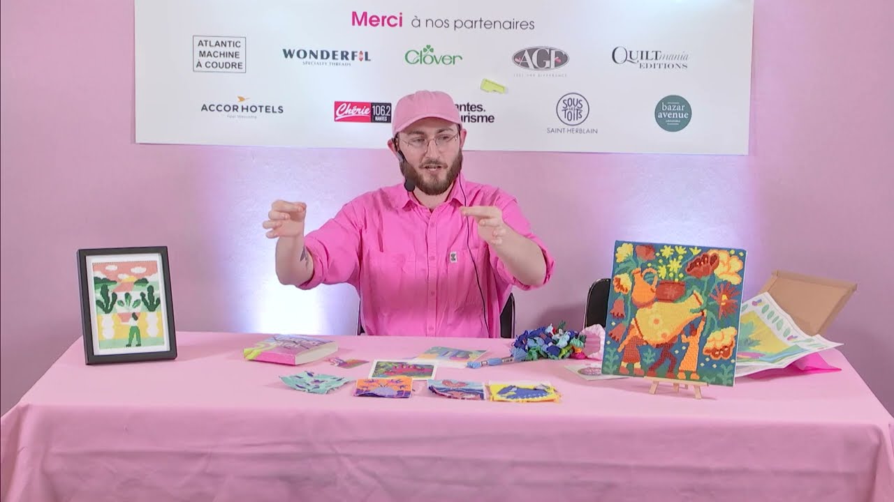 Démonstration de Canevas contemporain par Canevas Fatal - Salon Pour l'Amour du Fil 2022 (FR)