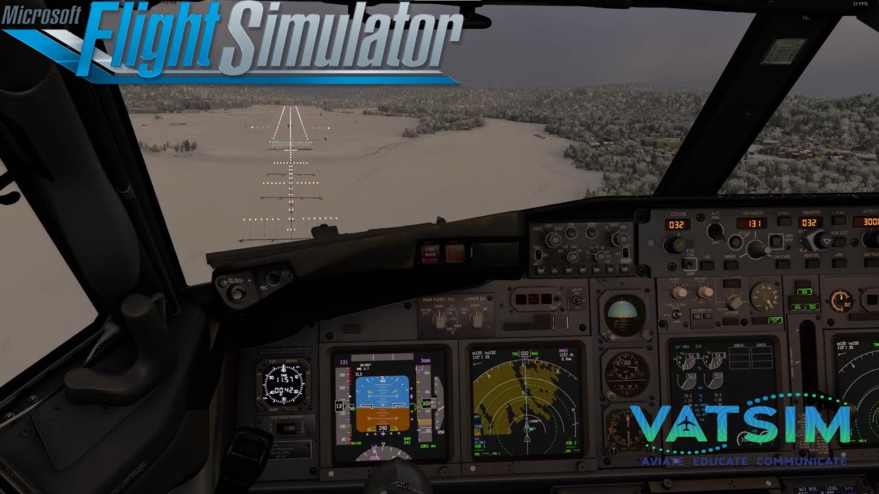 Crazy Winter Weather into Kristiansand, Norway  | SAS Boeing 737 | Microsoft Flight Simulator 2020