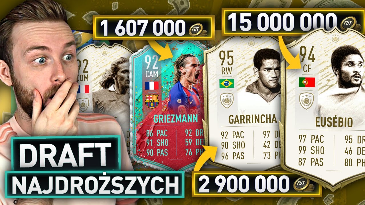 WYBIERAM TYLKO NAJDROŻSZE KARTY W DRAFCIE! | FIFA 20