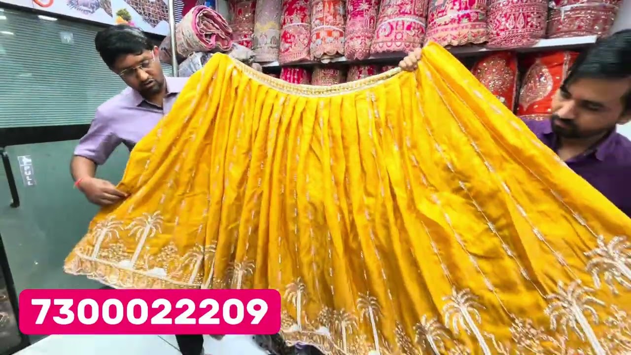 ढूंढने से भी नहीं मिलेगा इतना सस्ता प्राइस 500/- lehenga wholesale market ￼