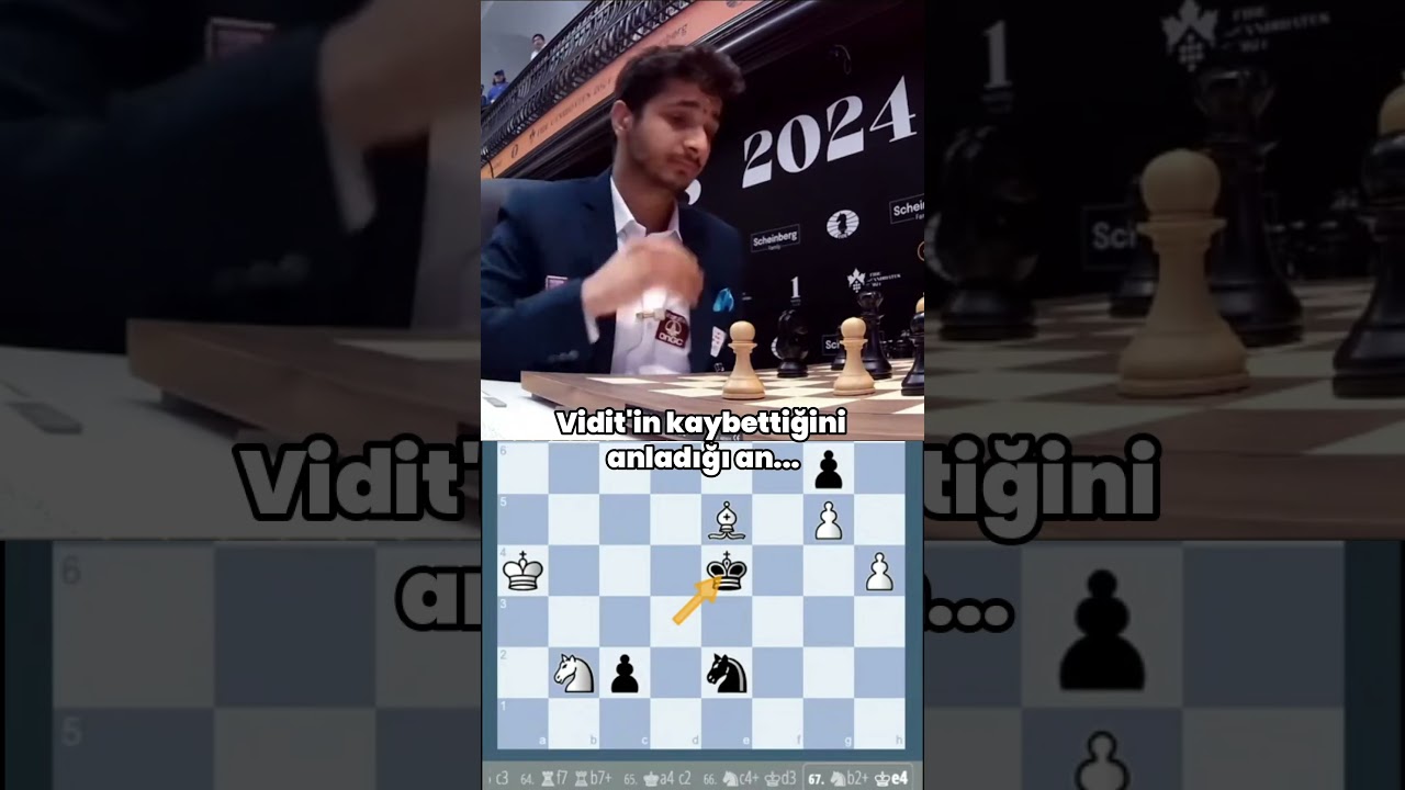 FIDE Adaylar 2024 12.tur başlamadan 11.turda Vidit'in b&uuml;y&uuml;k yıkılışını hatırlayalım...