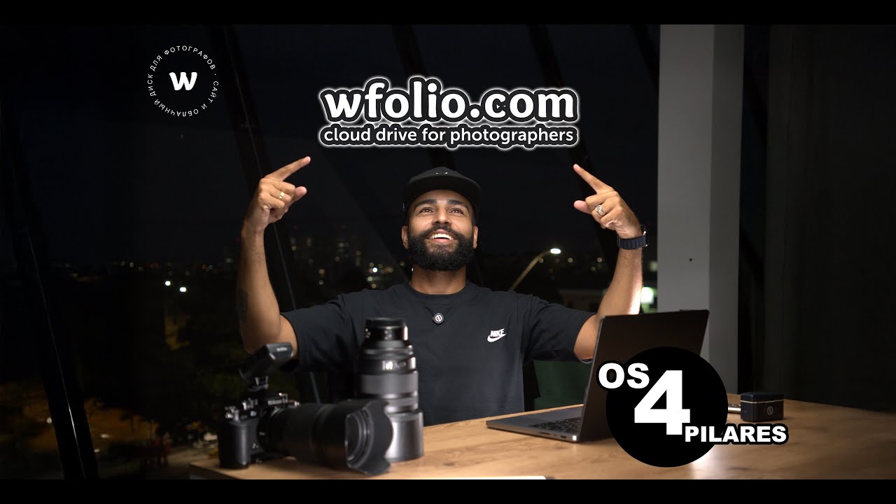 Wfolio tudo em um só lugar: Site + Galeria e Seleção de Fotos.
