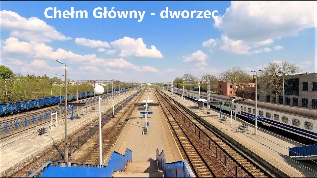 Chełm, Dworzec Główny i miasto z pociągu 03.05.2022