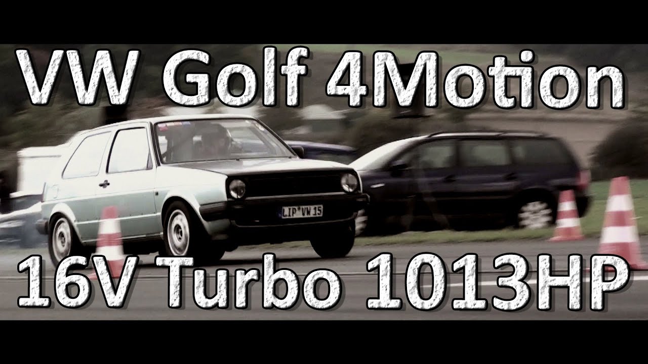 VW Golf MK2 AWD 900HP EFR Brilon 1/4Meile 8,9s Streckenrekord 16Vampir