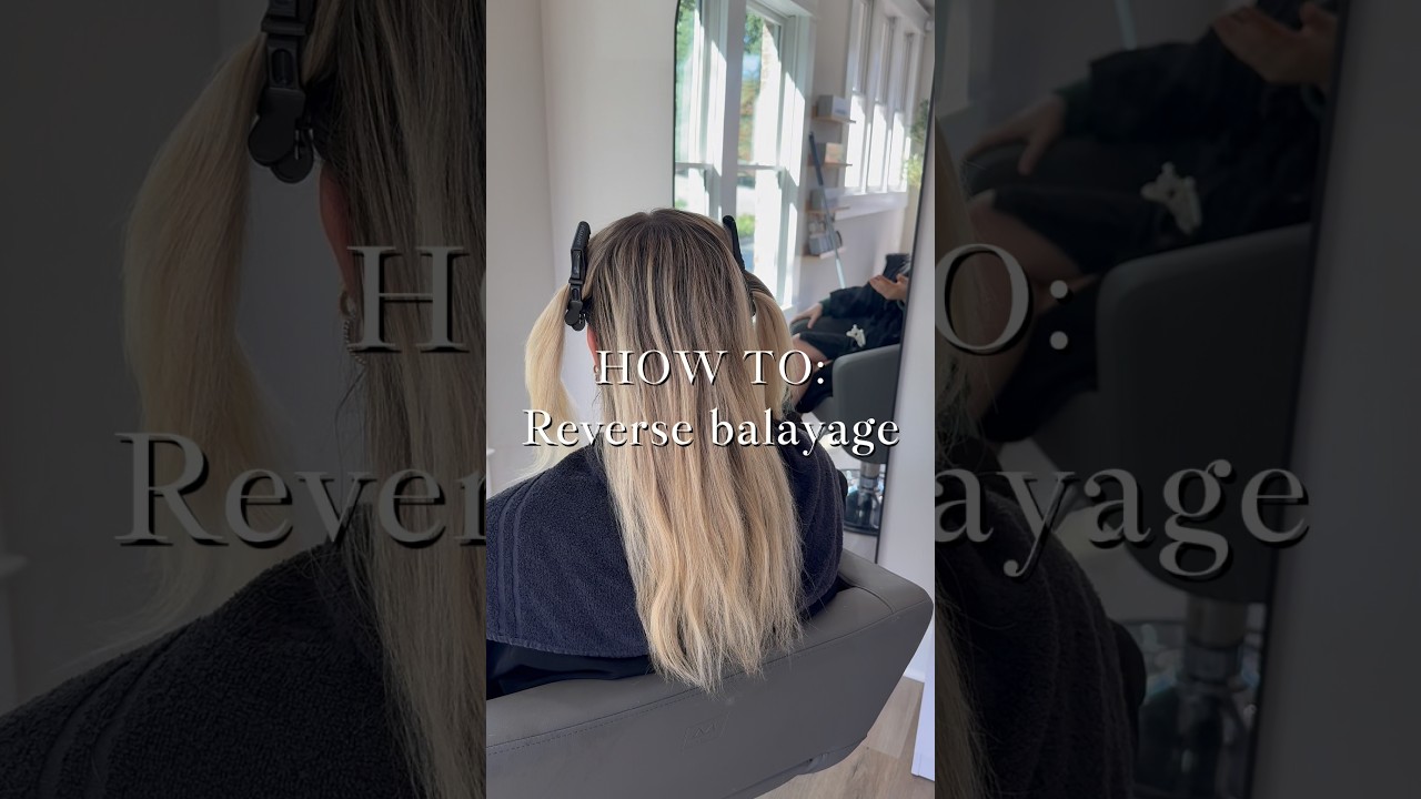 How to: Reverse balayage⚡️ #hairstylist#hair#haircolor#hairinspo#balayage#haireducation#fyp#fallhair