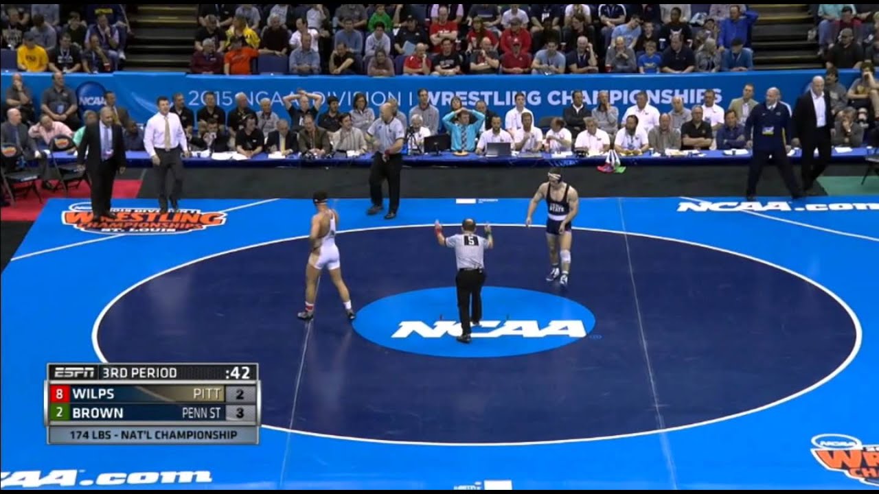 2015 NCAA 174 lb Final: Matt Brown (PSU) vs Tyler Wilps (PITT)